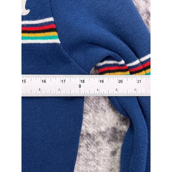 Vintage 40s Sweater Cardigan Varsity Knit Striped Chain Stitch Full WICO Zip - Picture 7 of 10